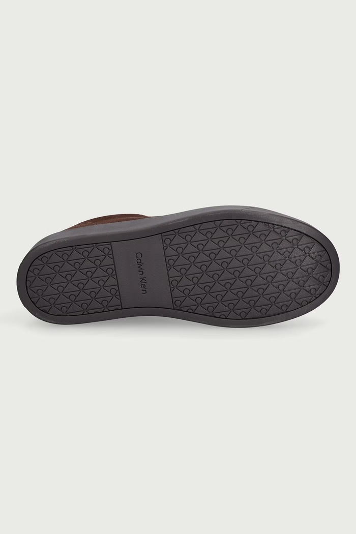 CLASSIC CUPSOLE LACEUP SU sneakersy męskie zamszowe Calvin Klein brązowy YM0YM01434