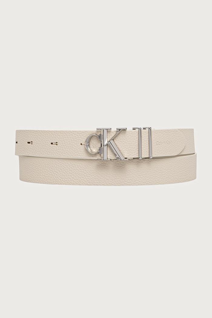 Calvin Klein Pasek damski skórzany beżowy LV04F7130G