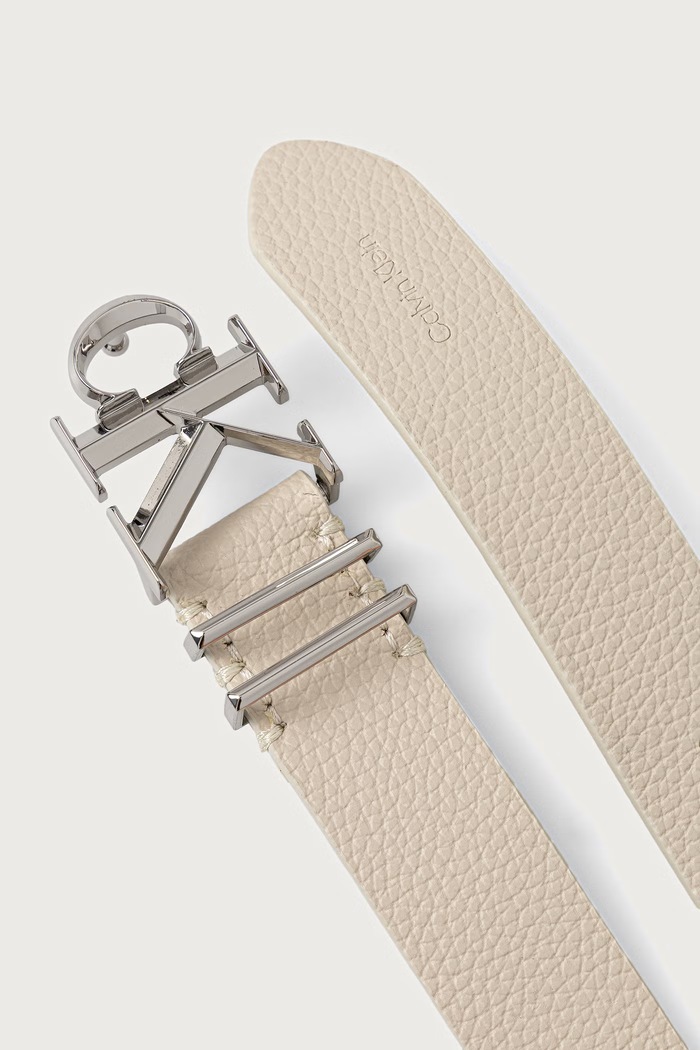 Calvin Klein Pasek damski skórzany LV04F7130G beżowy SS27