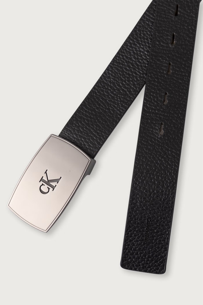Calvin Klein Pasek męski skórzany LV04D7169G czarny SS27