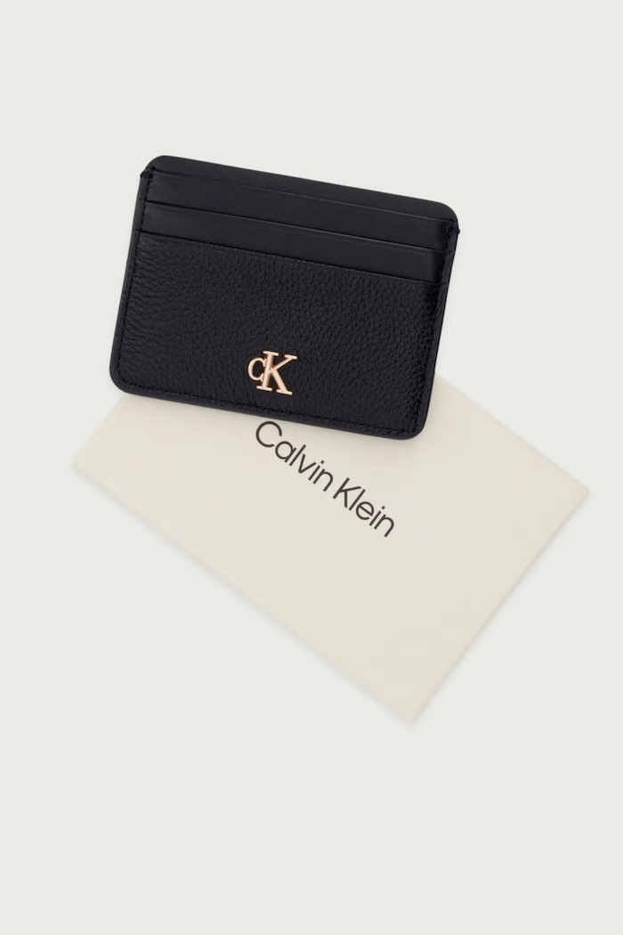 Etui na karty damskie skórzane Calvin Klein LV04F1291G czarny