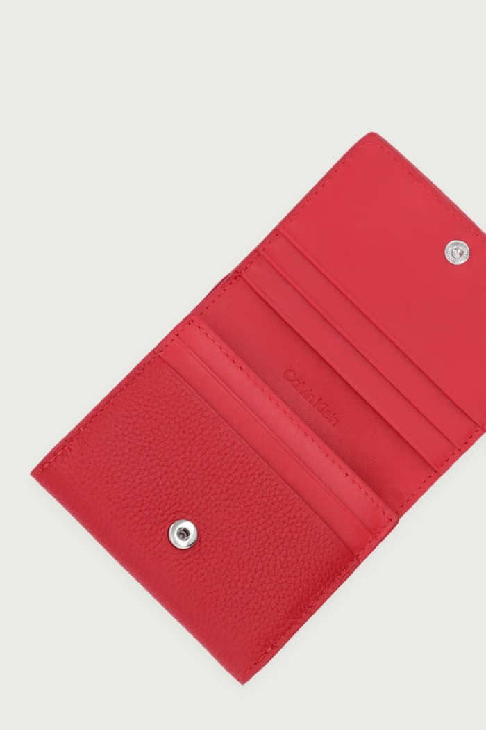 Akcesoria Calvin Klein Portfel damski skórzany LV04F1292G czerwony