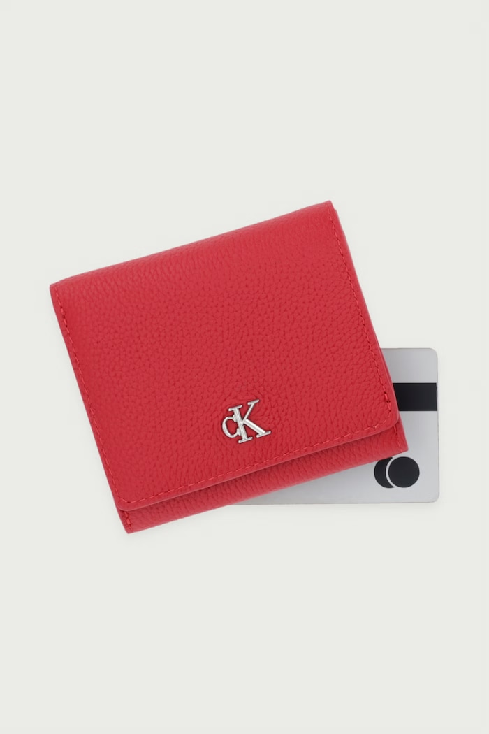 Portfel damski skórzany Calvin Klein LV04F1292G czerwony