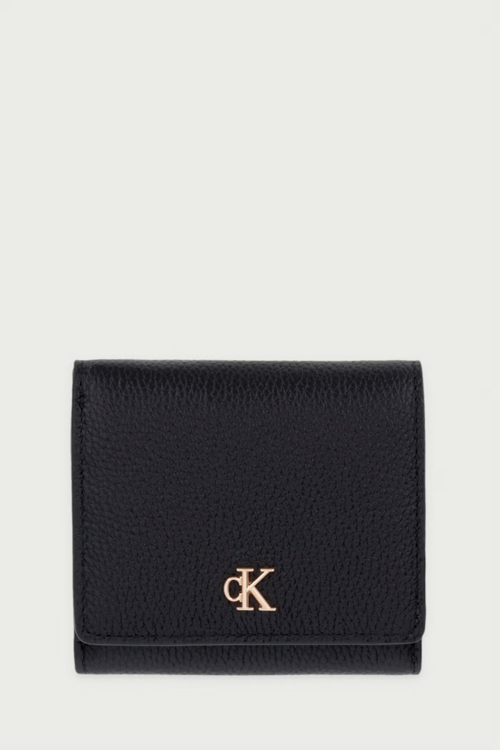 Calvin Klein Portfel damski skórzany czarny LV04F1292G