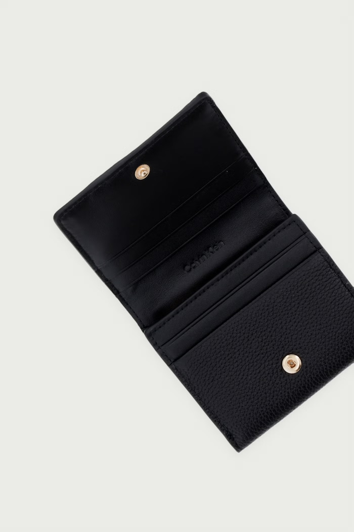 Akcesoria Calvin Klein Portfel damski skórzany LV04F1292G czarny