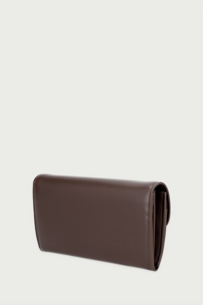 Calvin Klein Portfel damski skórzany LV04F1405G brązowy SS27