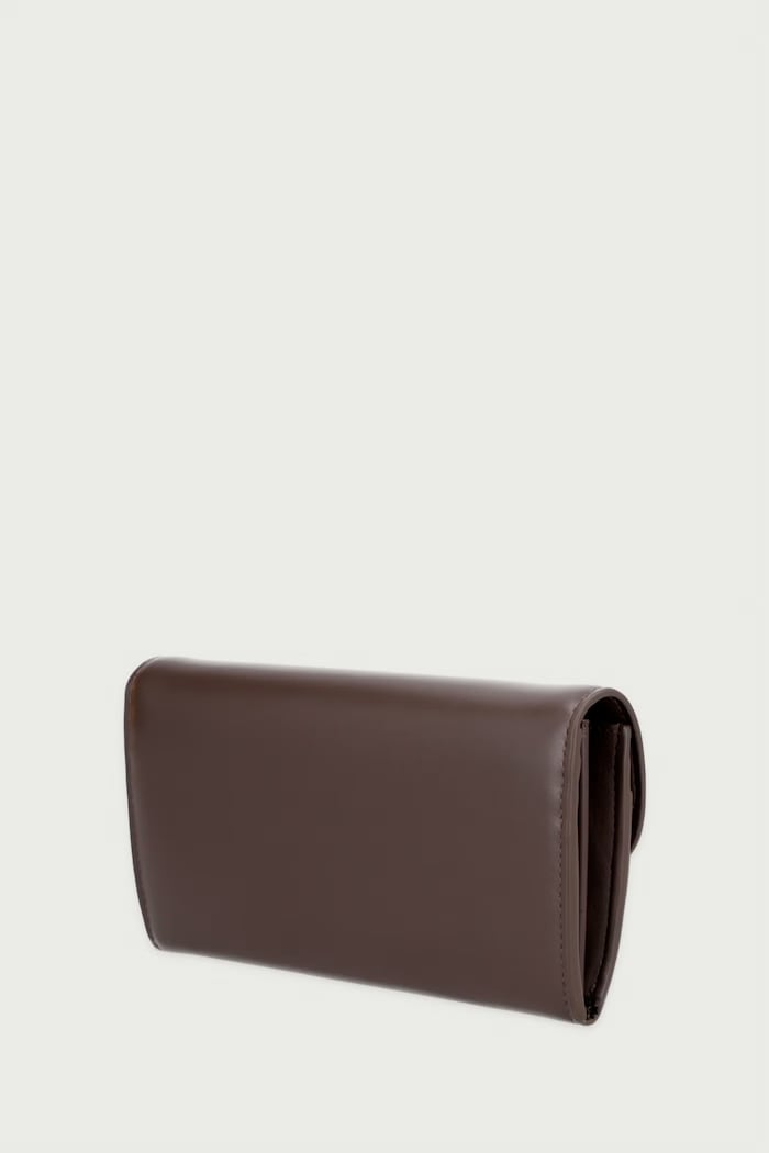 Calvin Klein Portfel damski skórzany LV04F1405G brązowy SS27