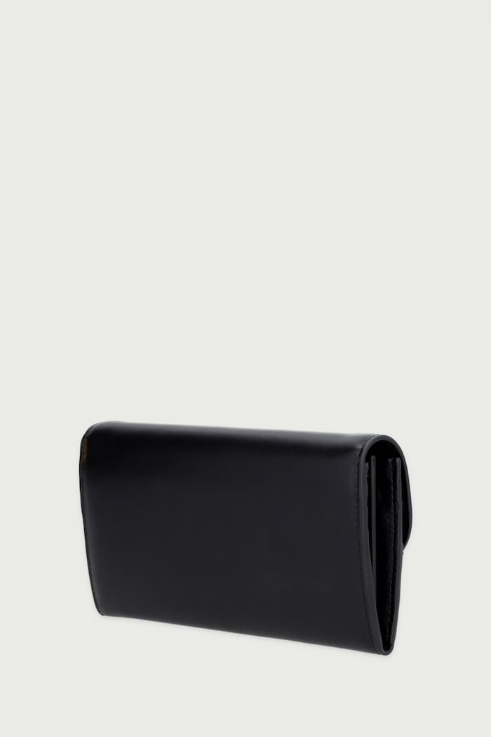 Calvin Klein Portfel damski skórzany LV04F1405G czarny SS27