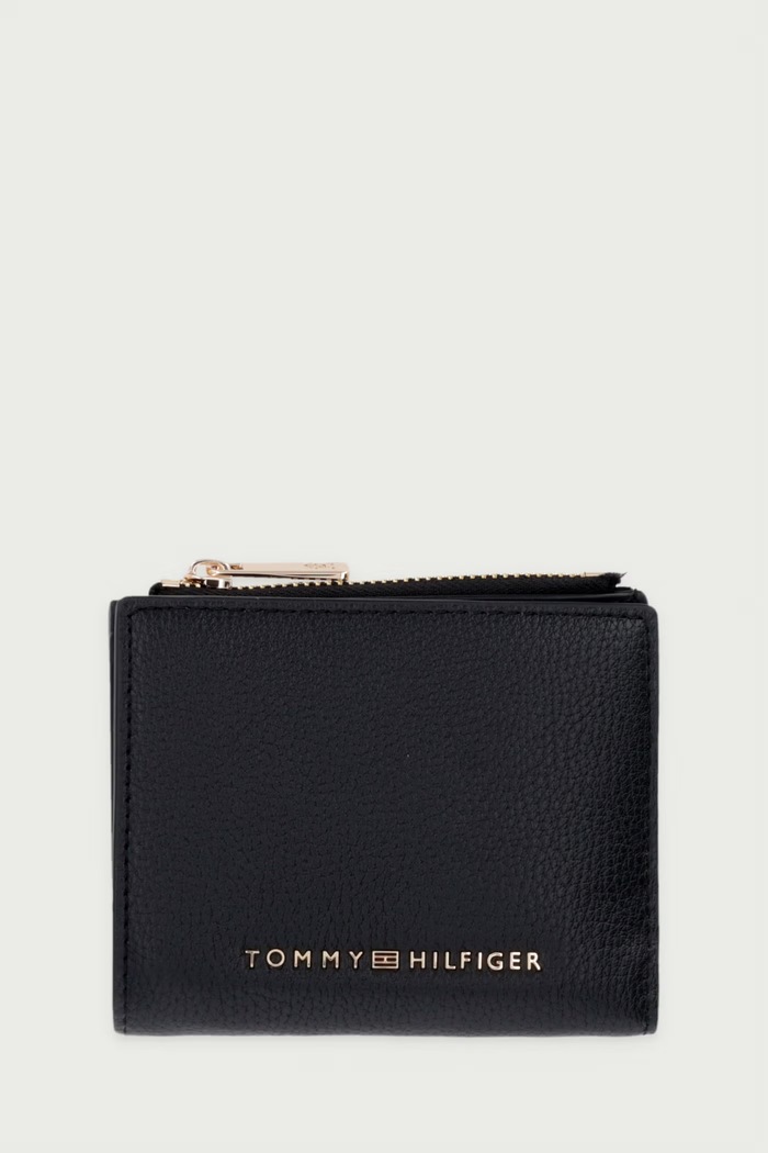 Tommy Hilfiger Portfel damski z imitacji skóry czarny AW0AW19346