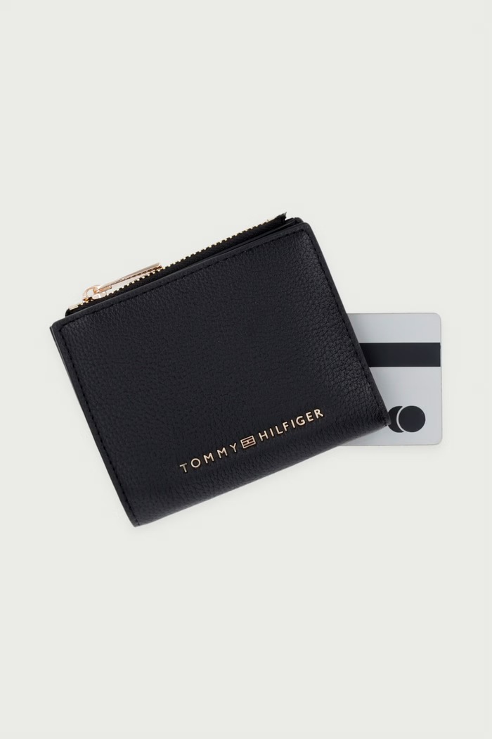 Portfel damski z imitacji skóry Tommy Hilfiger AW0AW19346 czarny