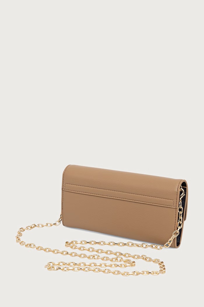 Akcesoria Tommy Hilfiger Portfel damski z imitacji skóry AW0AW19347 beżowy