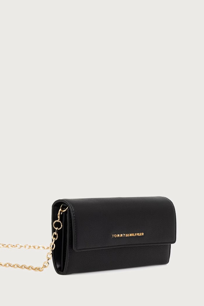 Tommy Hilfiger Portfel damski z imitacji skóry AW0AW19347 czarny SS27