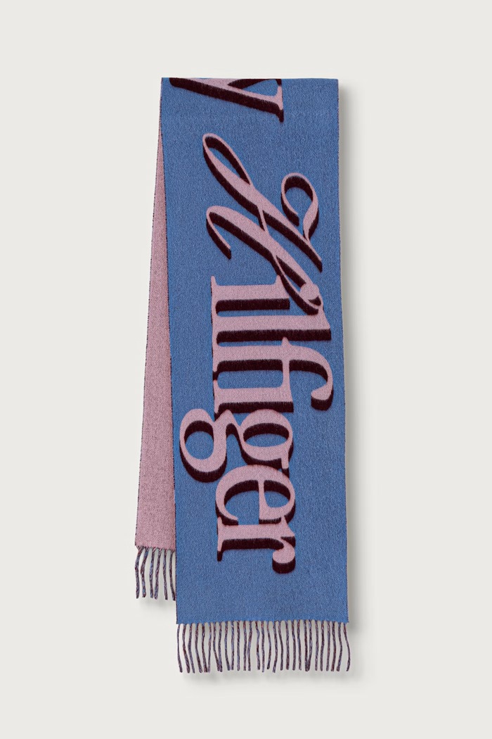 Tommy Hilfiger Szalik damski wełniany AW0AW19363 niebieski SS27
