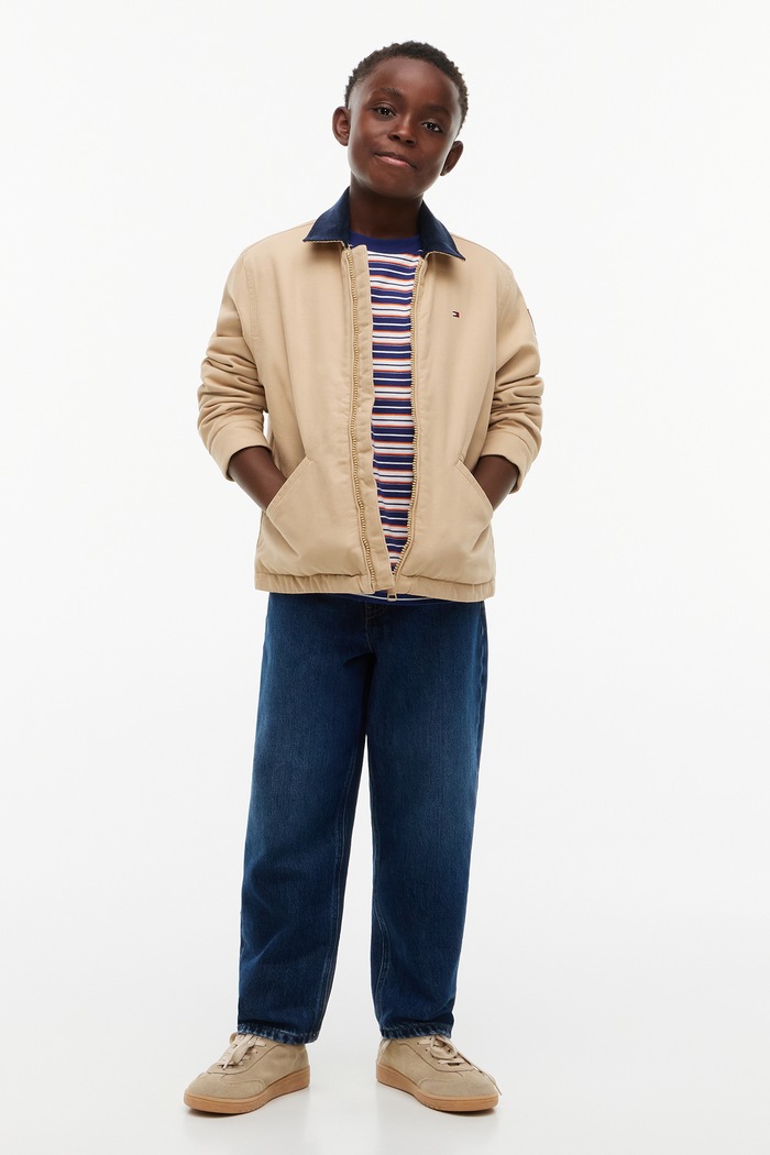 Chłopiec Tommy Hilfiger Jeansy barrel dziecięce BARREL KB0KB10786.128.176.PPY1 granatowy