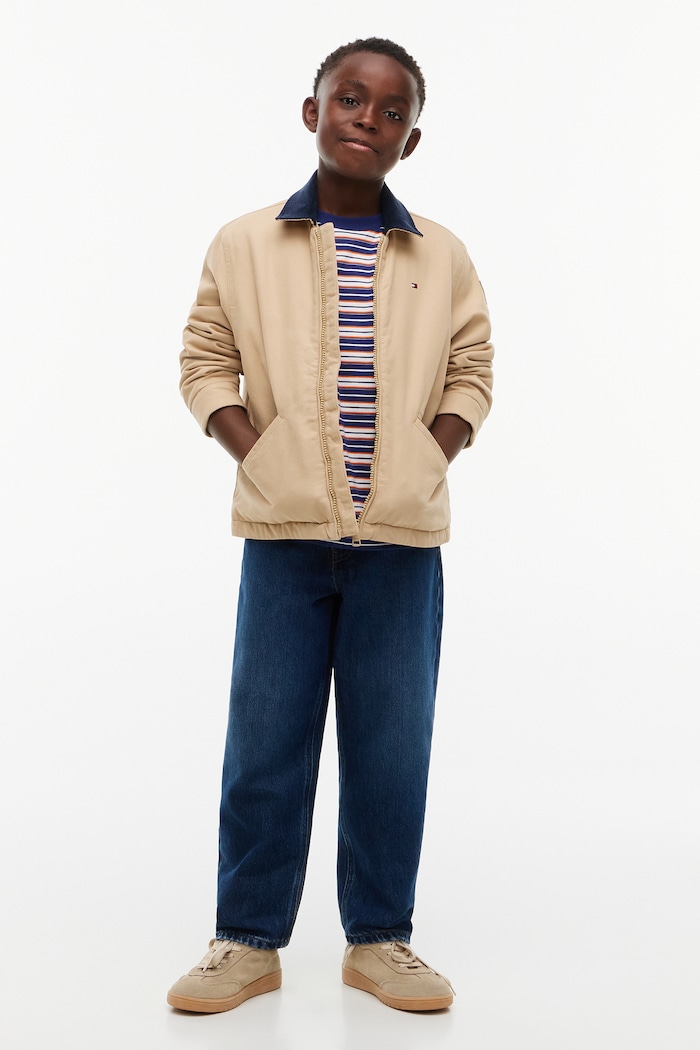 Chłopiec Tommy Hilfiger Jeansy barrel dziecięce BARREL KB0KB10786.128.176.PPY1 granatowy