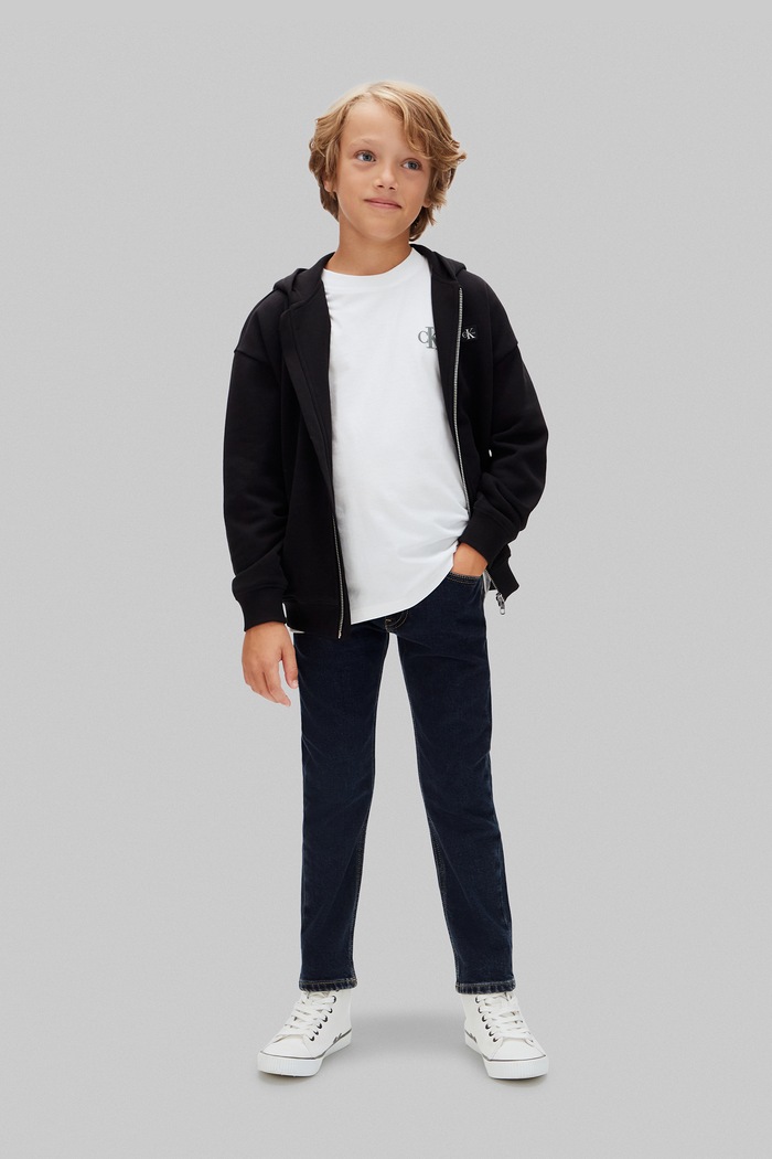 Chłopiec Calvin Klein Jeans Jeansy tapered dziecięce DAD IB0IB02849.128.170.PPY1 czarny