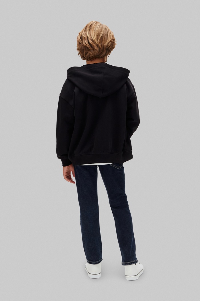 Jeansy tapered dziecięce DAD Calvin Klein Jeans czarny IB0IB02849.128.170.PPY1