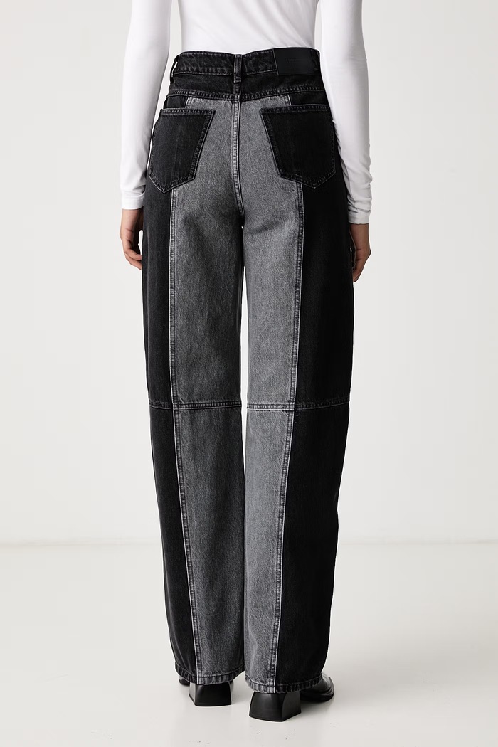 Odzież Rotate Jeansy straight damskie 1168812998 szary