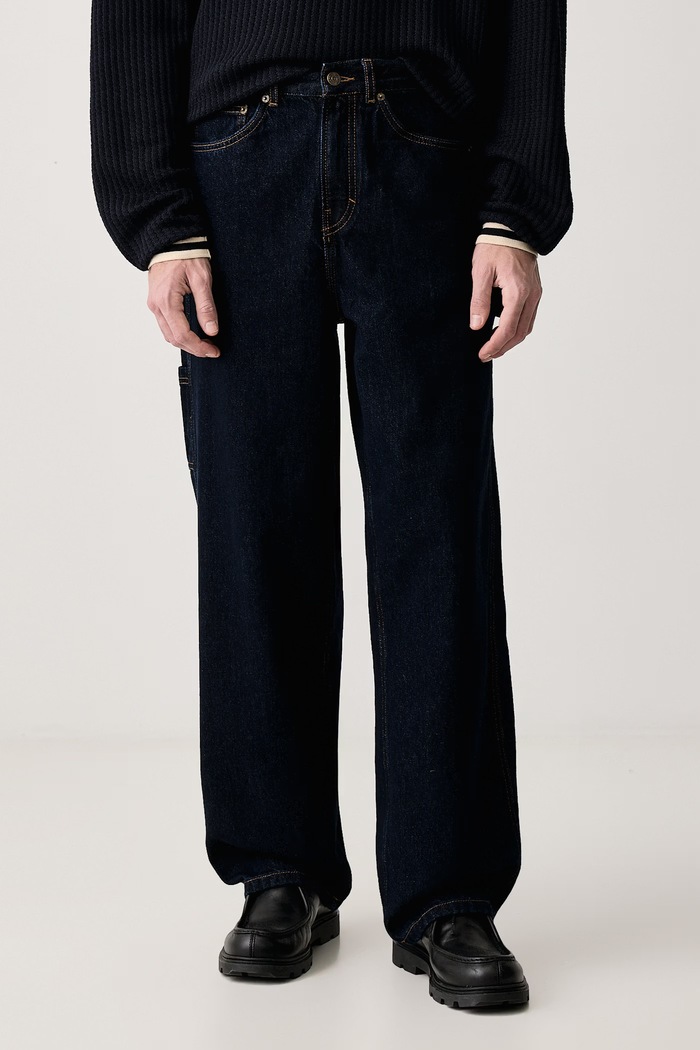 Les Deux Jeansy relaxed fit męskie granatowy 1002670
