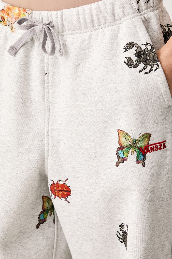 Spodnie dresowe damskie z bawełną VanSZA Vans VN0013QEHTG1 szary