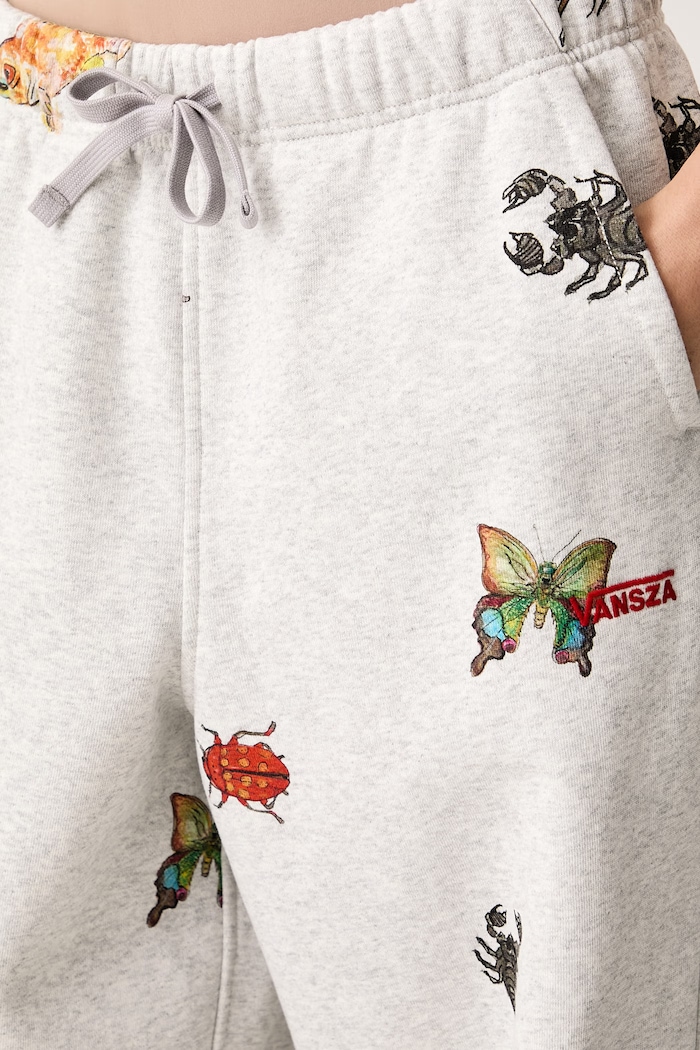 Spodnie dresowe damskie z bawełną VanSZA Vans VN0013QEHTG1 szary