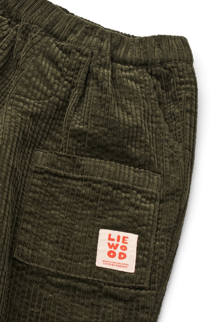 Chłopiec Liewood Dziecięce bawełniane Borris Corduroy Pants w Pockets LW21375.PPY1 zielony