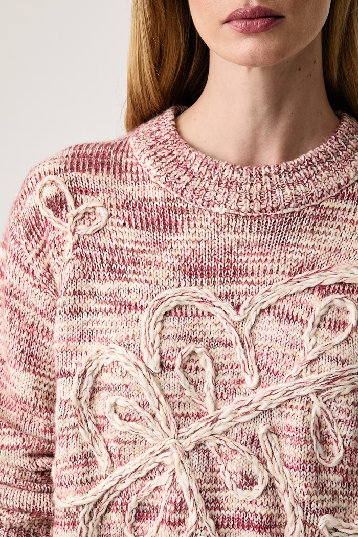 Sweter damski z wełną MUNTHE 264160126470 pomarańczowy