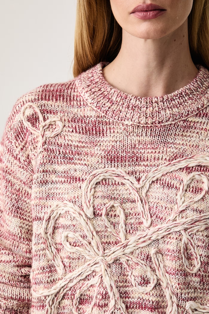 Sweter damski z wełną MUNTHE 264160126470 pomarańczowy