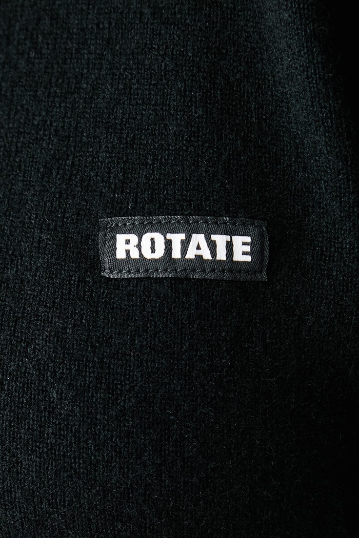 Sweter damski wełniany Rotate czarny 116181100