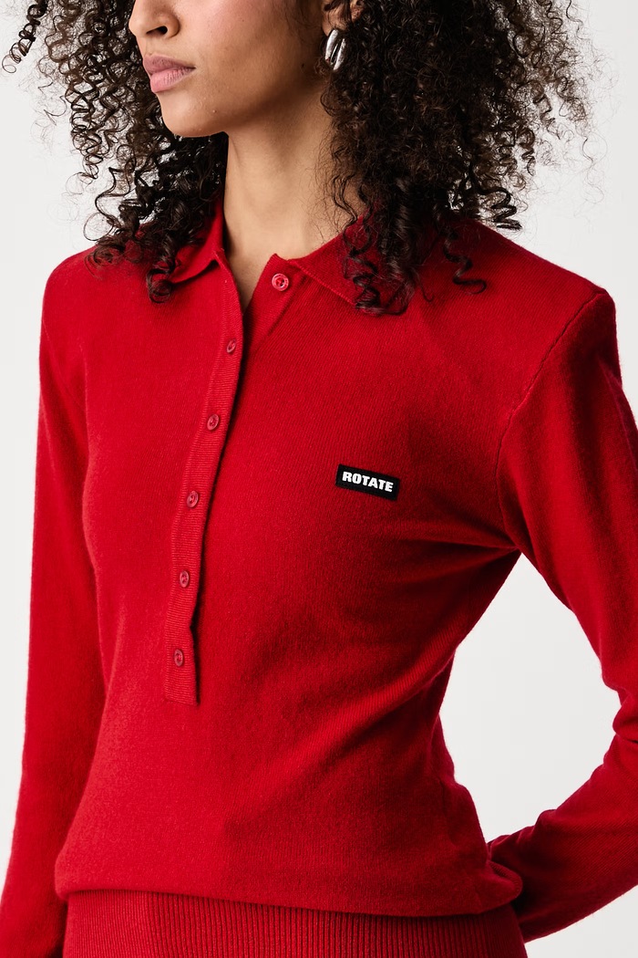 Sweter damski wełniany Rotate 1161812240 czerwony