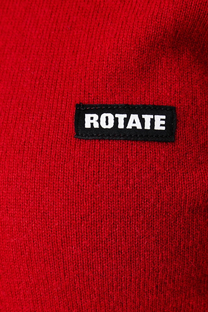 Sweter damski wełniany Rotate czerwony 1161812240