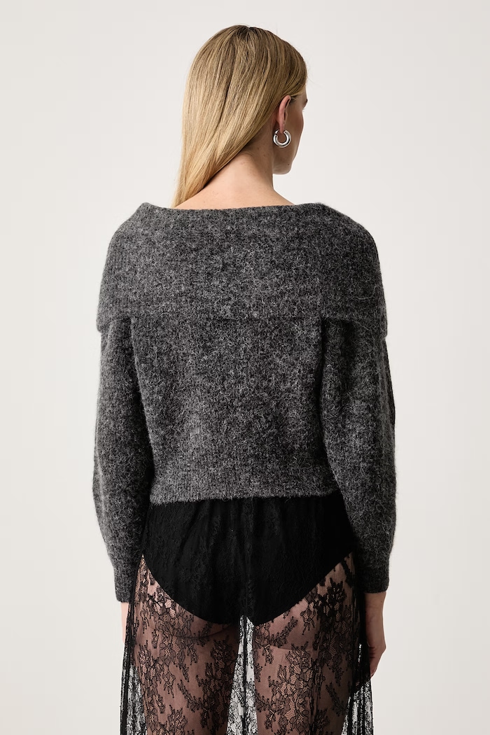 Odzież Gestuz Sweter damski z wełną 10911658 szary