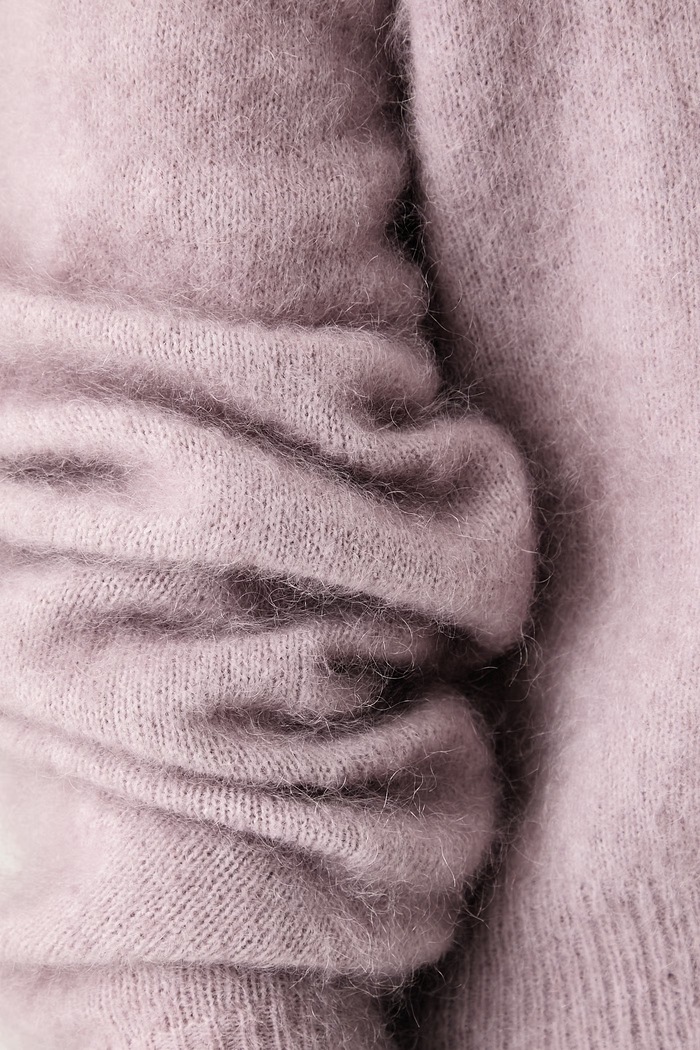 Sweter damski z wełną i moherem Gestuz beżowy 10911753