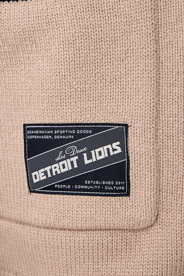 Kardigan męski z dodatkiem wełny Les Deux x Detroit Lions Les Deux beżowy 1003231