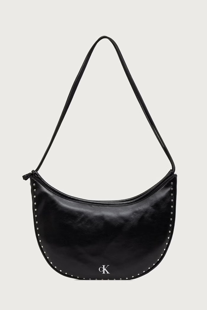 Calvin Klein Torebka hobo damska z imitacji skóry czarny LV04F3819G