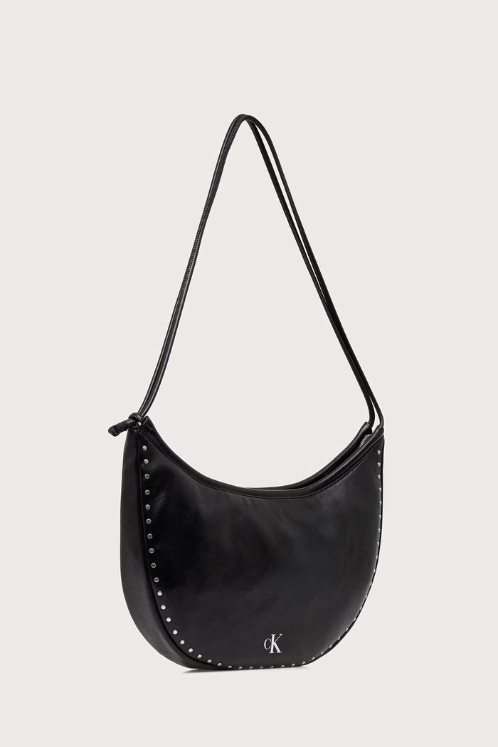 Calvin Klein Torebka hobo damska z imitacji skóry LV04F3819G czarny SS27