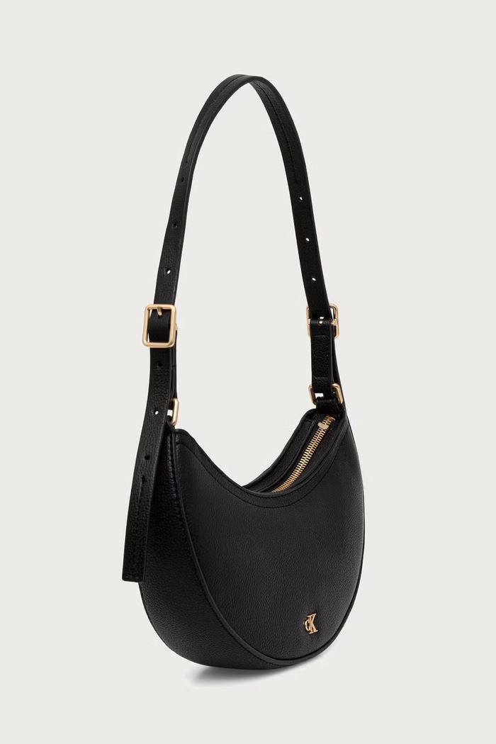 Calvin Klein Torebka hobo damska z imitacji skóry LV04F3853G czarny SS27
