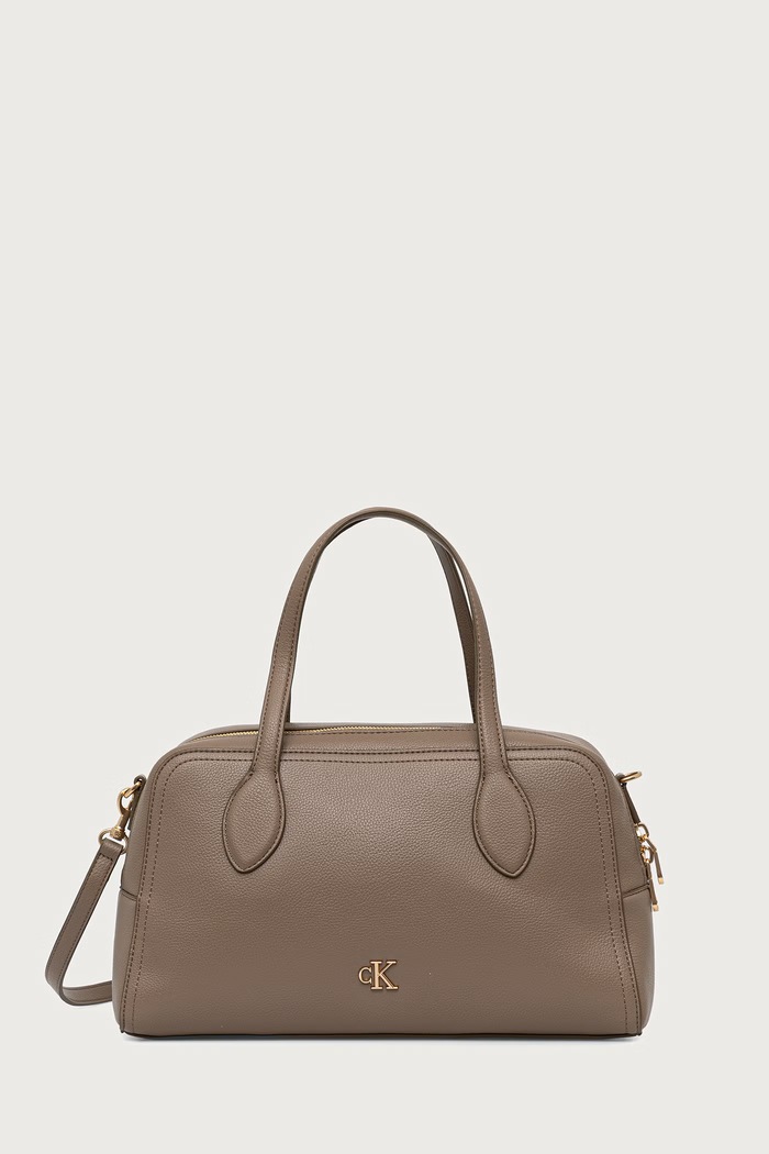 Calvin Klein Torebka crossbody damska z imitacji skóry beżowy LV04F3855G