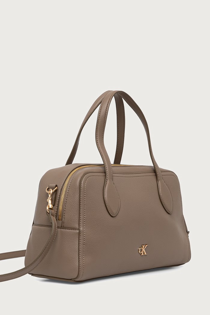 Calvin Klein Torebka crossbody damska z imitacji skóry LV04F3855G beżowy SS27