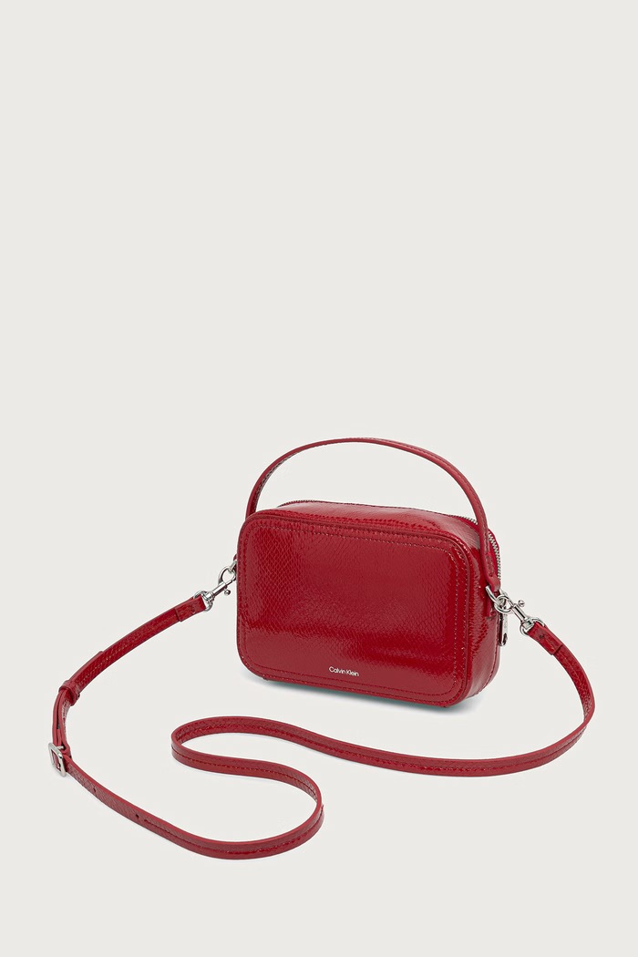 Akcesoria Calvin Klein Torebka crossbody damska z imitacji skóry LV04F3858G czerwony