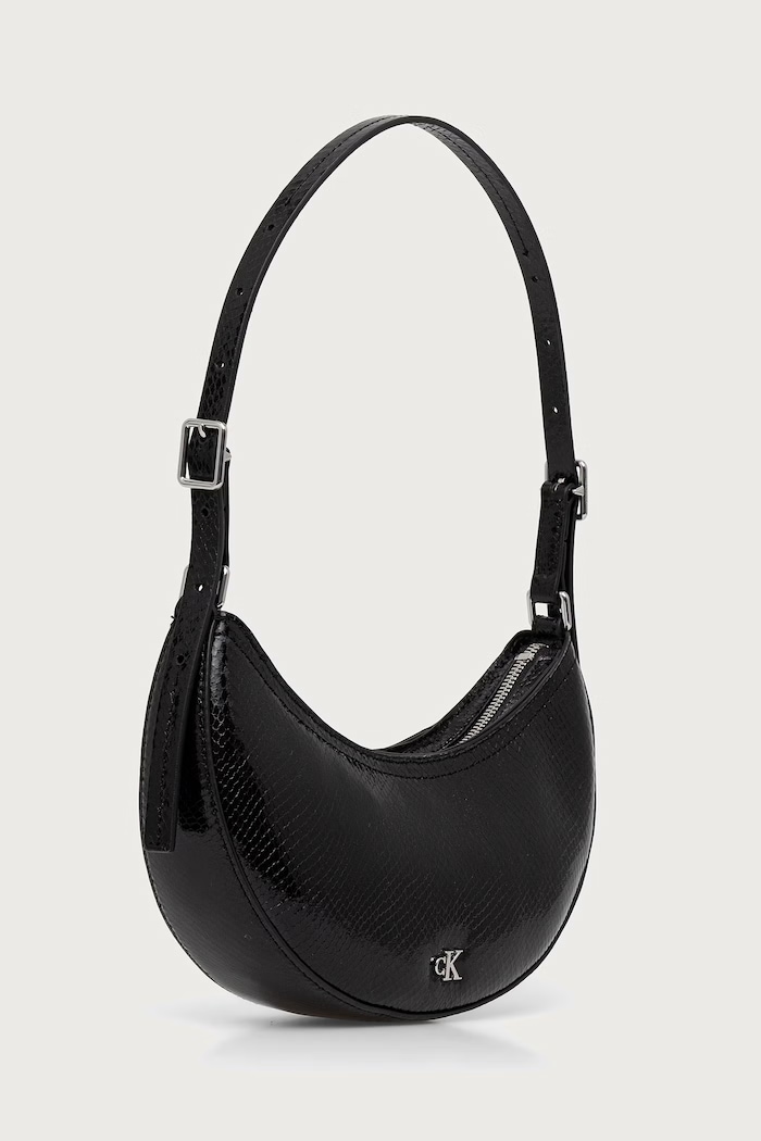 Calvin Klein Torebka hobo damska z imitacji skóry LV04F3860G czarny SS27