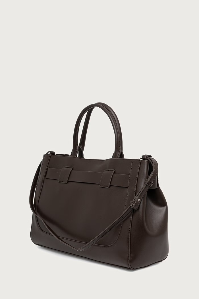 Akcesoria Calvin Klein Torebka shopper damska z imitacji skóry LV04F3866G brązowy