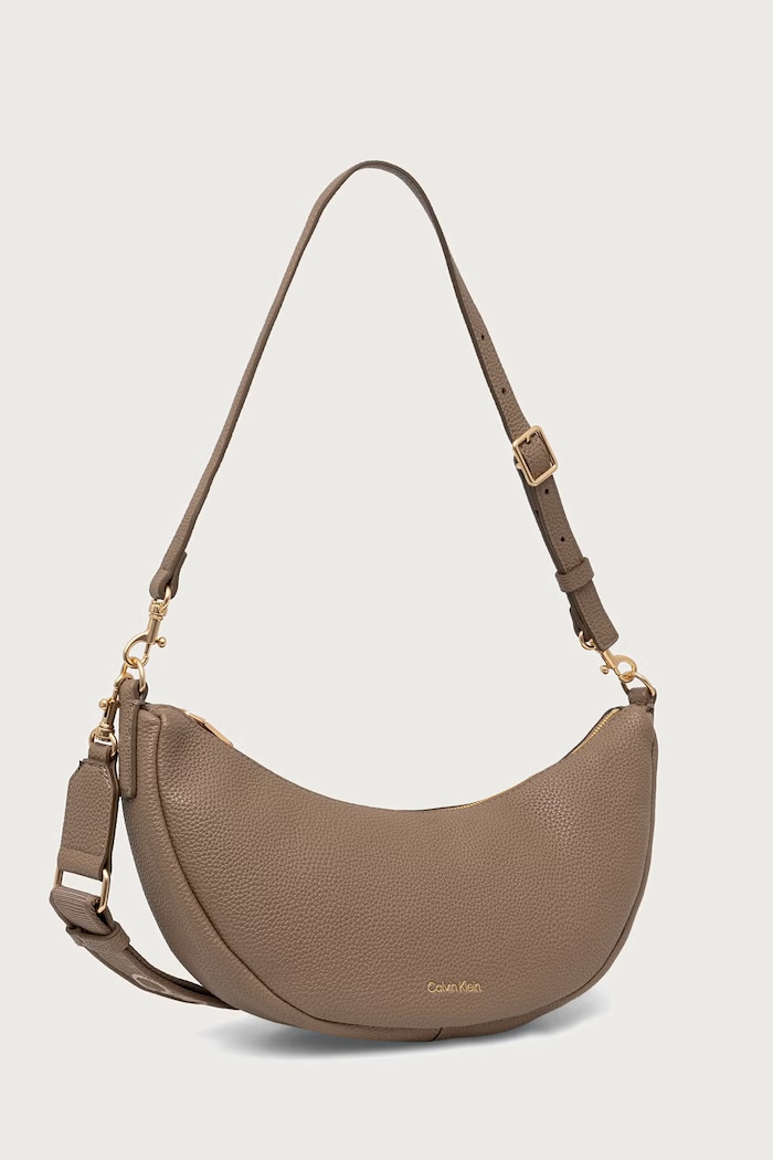 Calvin Klein Torebka crossbody damska z imitacji skóry LV04F3936G beżowy SS27