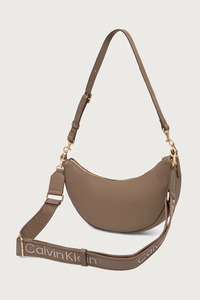 Akcesoria Calvin Klein Torebka crossbody damska z imitacji skóry LV04F3936G beżowy