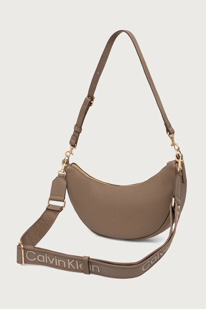 Akcesoria Calvin Klein Torebka crossbody damska z imitacji skóry LV04F3936G beżowy