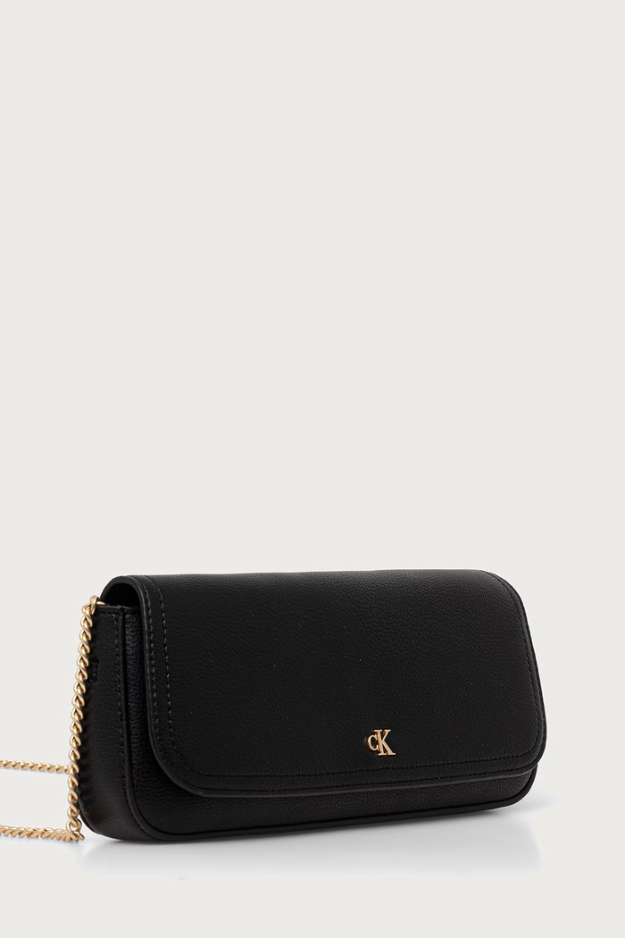 Calvin Klein Kopertówka damska z imitacji skóry LV04F3957G czarny SS27