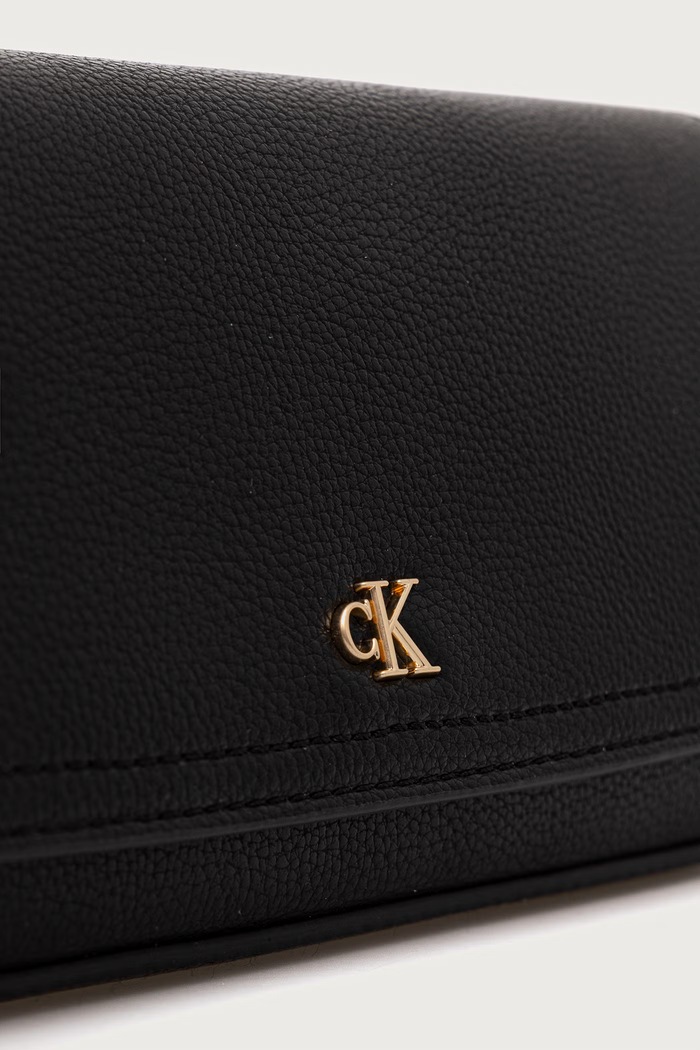 Kopertówka damska z imitacji skóry Calvin Klein LV04F3957G czarny