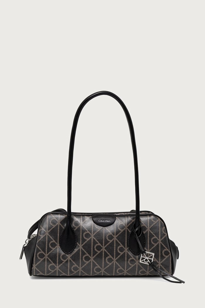 Calvin Klein Torebka bagietka damska z imitacji skóry czarny LV04F4112G