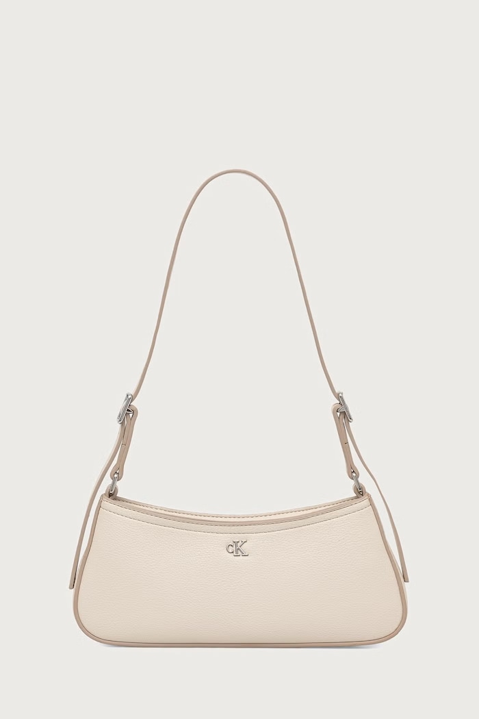Calvin Klein Torebka hobo damska z imitacji skóry beżowy LV04F4114G