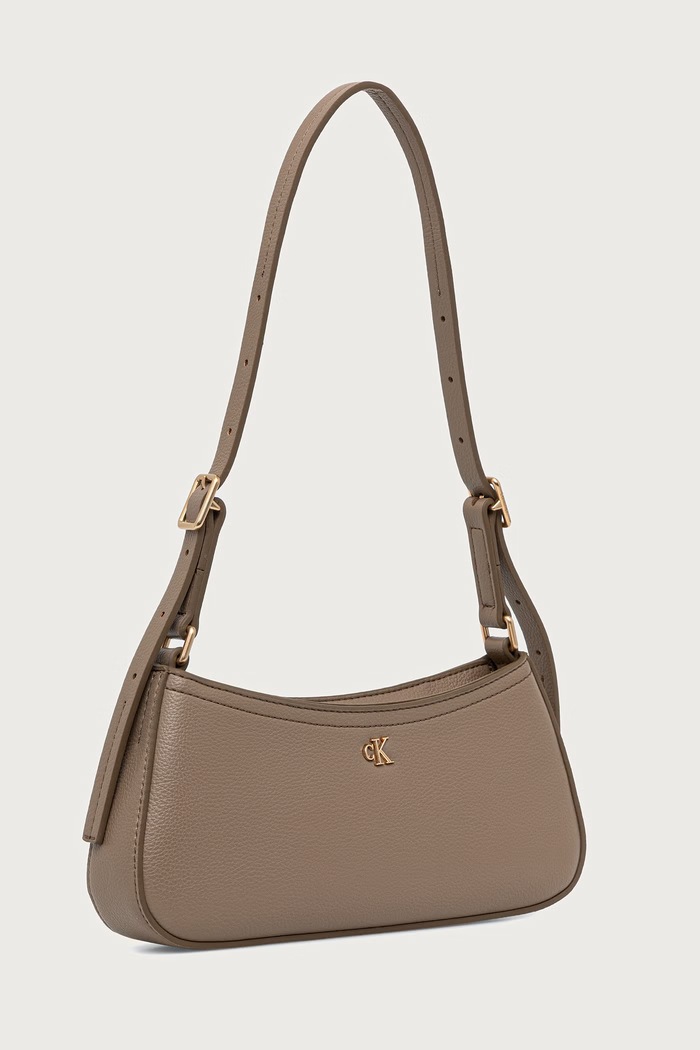 Calvin Klein Torebka hobo damska z imitacji skóry LV04F4114G beżowy SS27